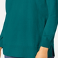 Karen Scott Women's Cotton Zip Neck Sweater Green Size X-Large