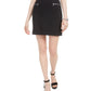 Bar III Women's Zippered Mini a Line Skirt Black Size S