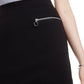 Bar III Women's Zippered Mini a Line Skirt Black Size S