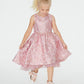 Rare Editions Little Girl's Brocade Fit & Flare Dress Pink Size 5