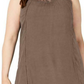 Style & Co Women's Embroidered Lace Handkerchief Hem Sleeveless Shift Dress Brown Size Small