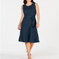Charter Club Women's Belted Midi Dress Blue Size Petite XL