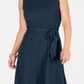 Charter Club Women's Belted Midi Dress Blue Size Petite XL