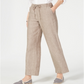 Charter Club Women's Linen Drawstring Waist Pants Brown Size XX-Large
