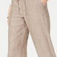 Charter Club Women's Linen Drawstring Waist Pants Brown Size XX-Large