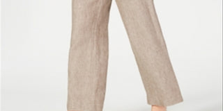 Charter Club Women's Linen Drawstring Waist Pants Brown Size XX-Large