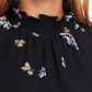 Vince Camuto Women's Sleeveless Romantic Buds Mock Neck Pleated Dress Clothing Blue Size 14