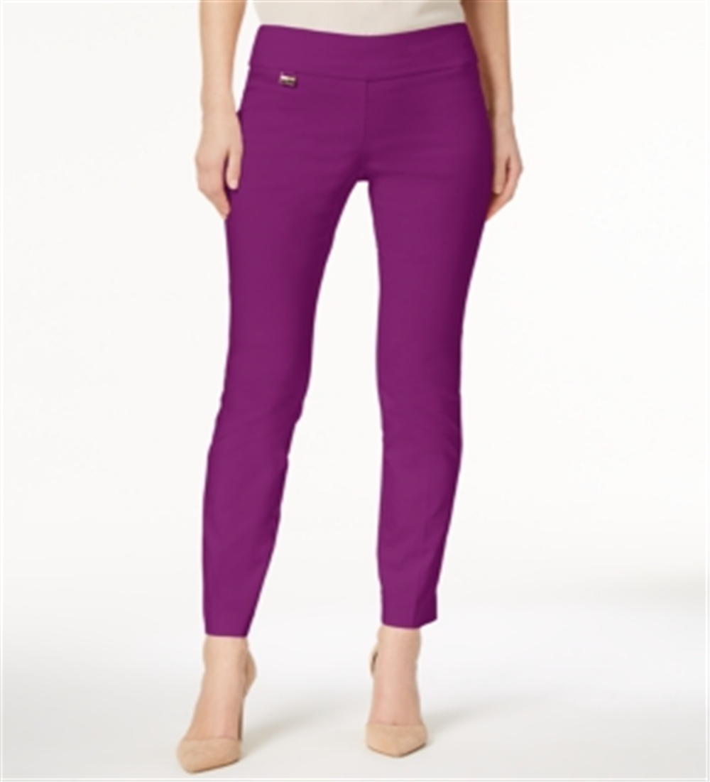 Alfani Women's Tummy Control Pull on Skinny Pants  &  Short  Fuchsia Size 0 Petite