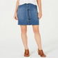 Style & Co Women's Button Front Denim Skirt Blue Size 14