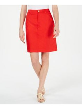 Charter Club Women's Short a Line Wear to Work Skort Red Size 16