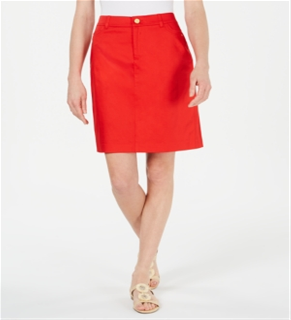 Charter Club Women's Short a Line Wear to Work Skort Red Size 16