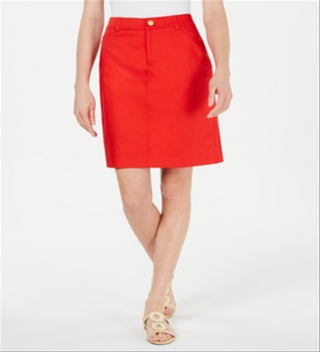 Charter Club Women's Short a Line Wear to Work Skort Red Size 16