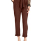 INC International Concepts Women's Paperbag Tapered Leg Pants Brown Size 14
