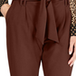 INC International Concepts Women's Paperbag Tapered Leg Pants Brown Size 14
