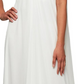 Alex Evenings Women's Pleated One Shoulder Evening Dress White Size 10