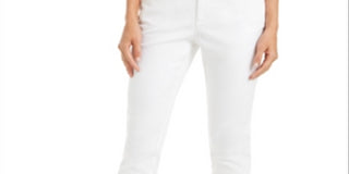 Charter Club Women's Eyelet Ankle Jeans Black Size 14