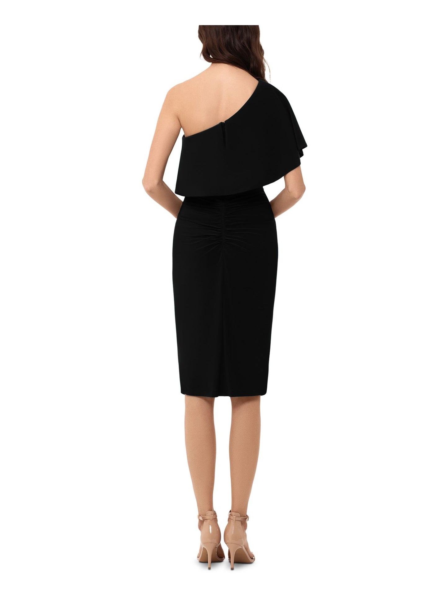 Xscape Women's Sleeveless Knee Length Body Con Evening Dress Black Size 6