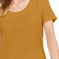 Maison Jules Women's Scoop Neck T-Shirt Yellow Size X-Large