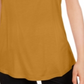 Maison Jules Women's Scoop Neck T-Shirt Yellow Size X-Large