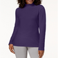 Karen Scott Women's Cotton Mock Neck Top Purple Size XX-Large