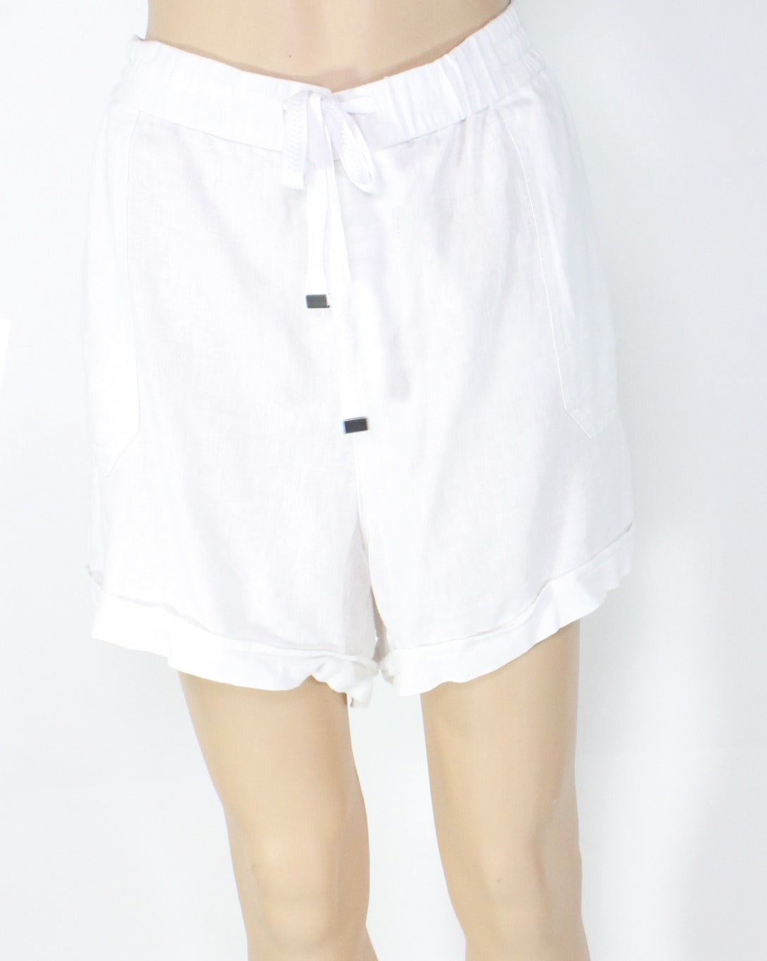 Style & Co Women's Shorts Mid Rise Drawstring White Size Small