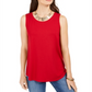 Style & Co Women's Swing Fit Tank Top Red Size Small