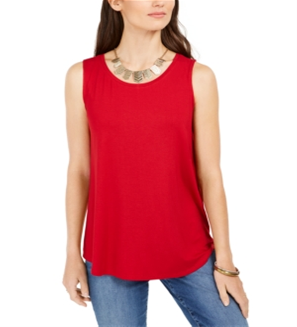 Style & Co Women's Swing Fit Tank Top Red Size Small