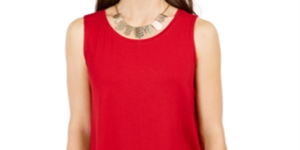 Style & Co Women's Swing Fit Tank Top Red Size Small