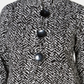 JM Collection Women's Petite Printed 3/4 Sleeve Jacket Black Size Petite S