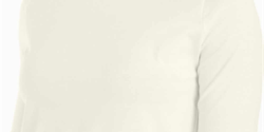 Charter Club Women's Supima Cotton Mock Neck Top White Size Medium