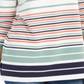 Charter Club Women's Striped Tie Sleeve Top Green Size Small