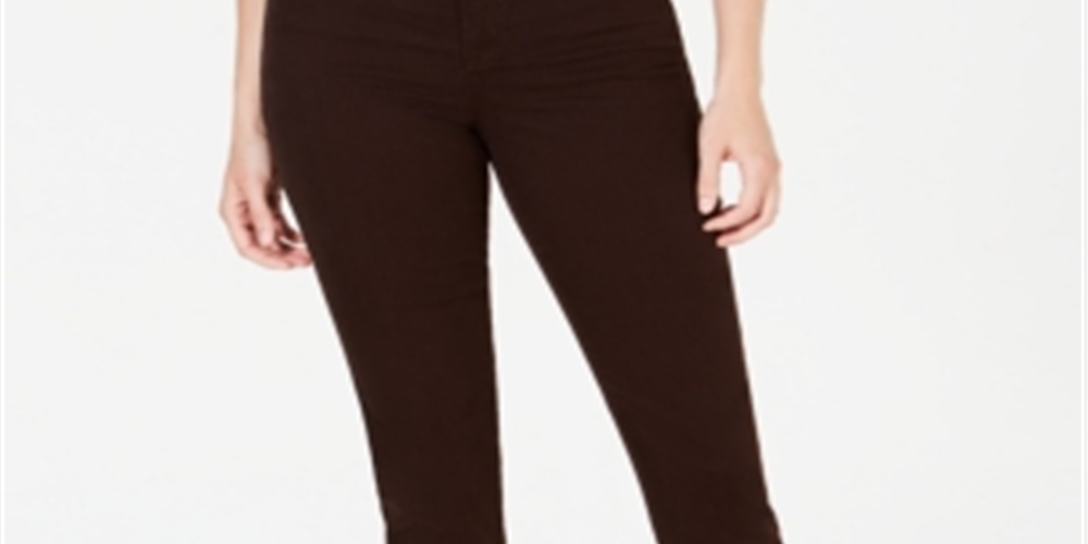 Style & Co Women's Tummy Control Slim Leg Jeans Brown Size 16 S