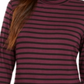 Style & Co Women's Striped Turtleneck Top Purple Size X-Small