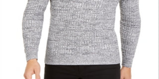 Tasso Elba Men's Basket Weave Crewneck Sweater Black-White  Size S