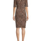 Vince Camuto Women's Short Sleeve Above the Knee Dress Brown Size 10