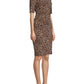 Vince Camuto Women's Short Sleeve Above the Knee Dress Brown Size 10