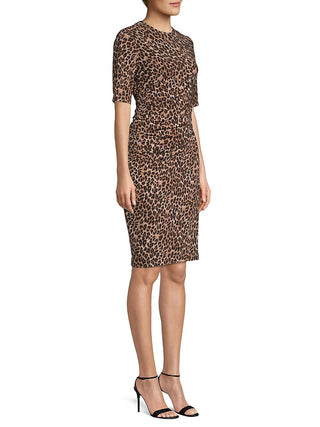 Vince Camuto Women's Short Sleeve Above the Knee Dress Brown Size 10