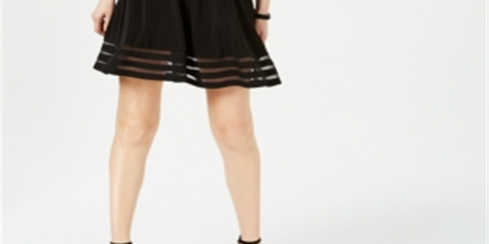 Jessica Howard Women's 3/4 Sleeve Above the Knee Dress Black Size 14 Petite