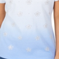 Karen Scott Women's Embellished Ombre T-Shirt Blue Size XX-Large