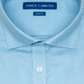 Vince Camuto Men's Slim Fit Stretch Turquoise Dobby Dress Shirt Blue Size 17X34-35