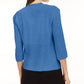 Alfani Women's 3/4 Sleeve Open Cardigan Top Blue Size Petite Small