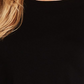 Vince Camuto Women's  Long Sleeve Jewel Neck Top Black Size Medium