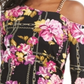 Thalia Sodi Women's Printed Asymmetric Chain Link Top Black Size Medium