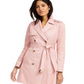 Charter Club Women's Classic Solid Trench Coat Pink Size XX-Large