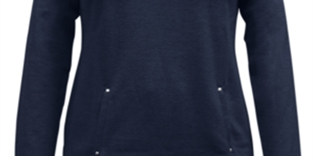 Karen Scott Women's Half Zip Top Navy Size Medium