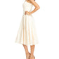 Dress the Population Women's Flora Sequin Fit & Flare Cocktail Dress White Size X-Large