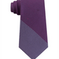 Calvin Klein Men's Slim Colorblocked Geometric Silk Tie Purple Size Regular