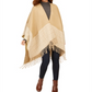 Charter Club Women's Reversible Plaid Colorblocked Topper Scarf  Brown One Size