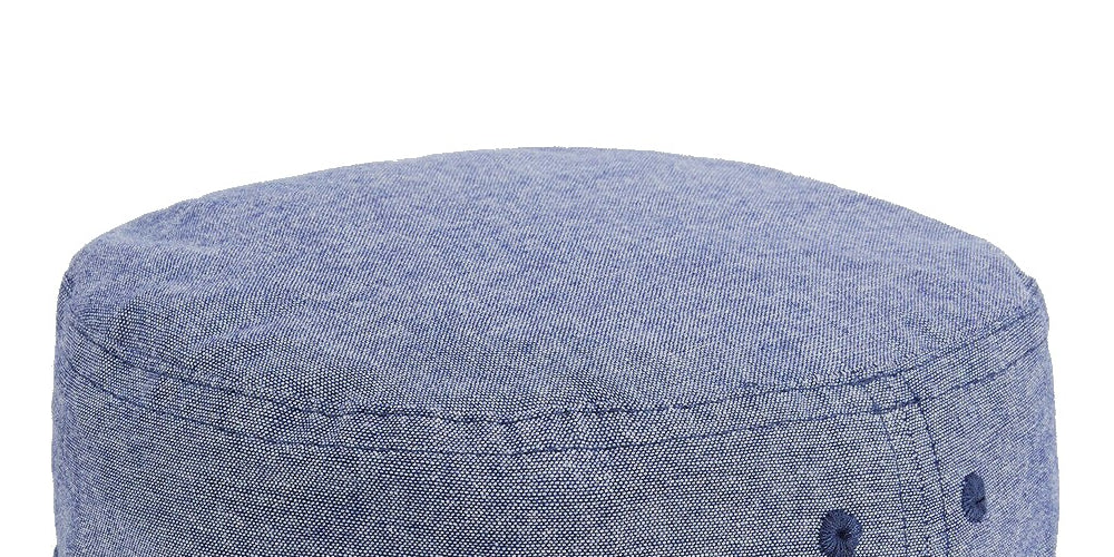 B Block Men's Reversible Chambray Hat Blue Size -M/L
