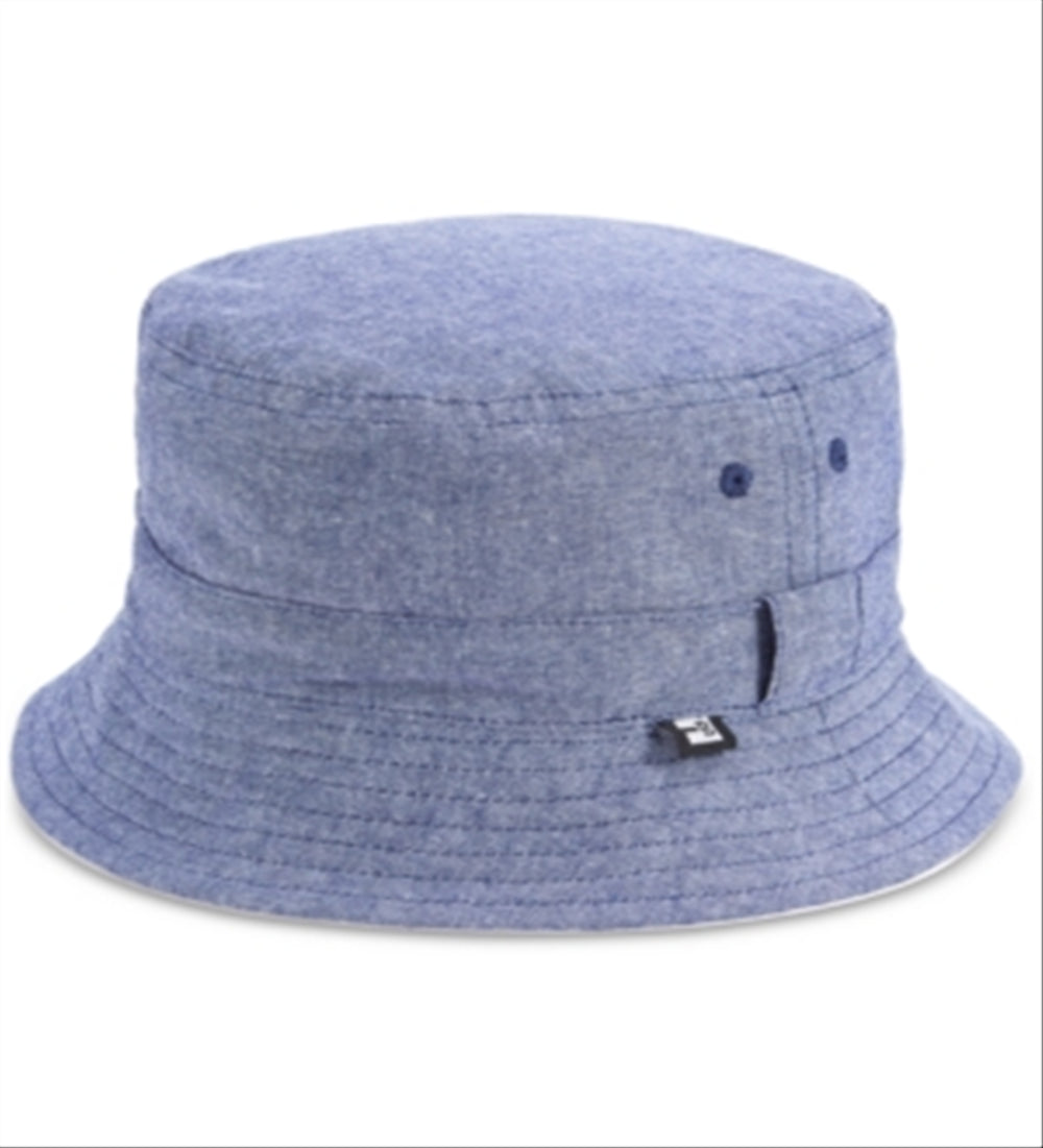 B Block Men's Reversible Chambray Hat Blue Size -M/L